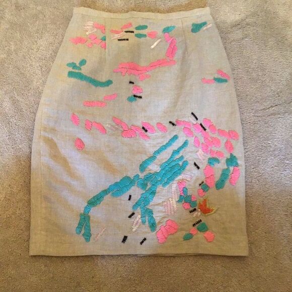 Anthropologie Tracy Reese Albury Linen Skirt - Picture 5 of 8